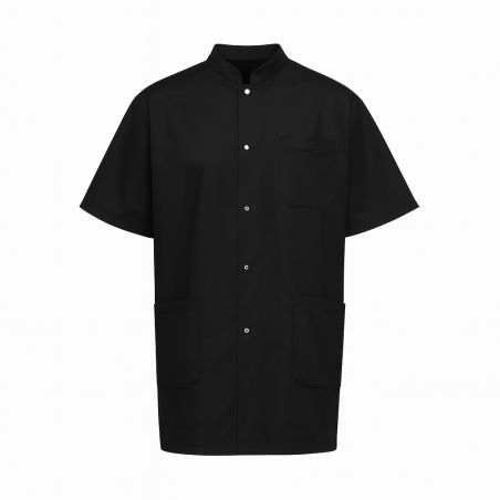 Tunique de travail noire manches courtes