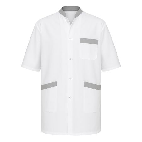 Blouse medicale homme parement Gris