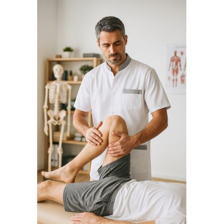 Blouse medicale homme parement Gris