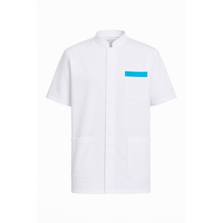 Blouse médical Homme finition turquoise