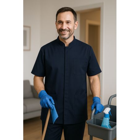 Tunique Travail Homme Marine tissu moderne