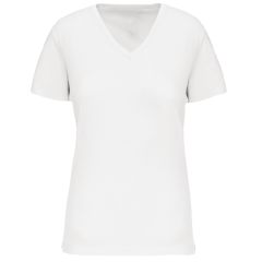 T-shirt BIO150 col V femme blanc