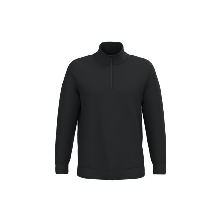 Sweat-shirt col zippé noir