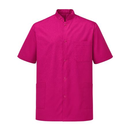 Blouse médicale Homme sergé fuschia