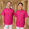 Blouse médicale homme col officier – Fuchsia
