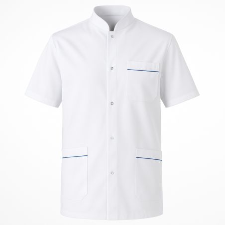 Tunique Médicale homme col officier Liseré marine aux poches