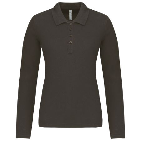 POLO ML FEMME Dark Grey L