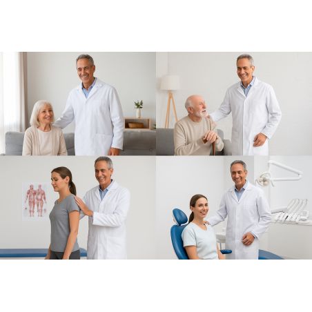 Blouse Blanche medicale Homme Manches longues