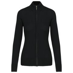CARDIGAN ZIPPÉ FEMME BLACK
