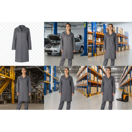 Blouse de travail Polycoton Gris Blouse atelier Blouse industrie Blouse automobile