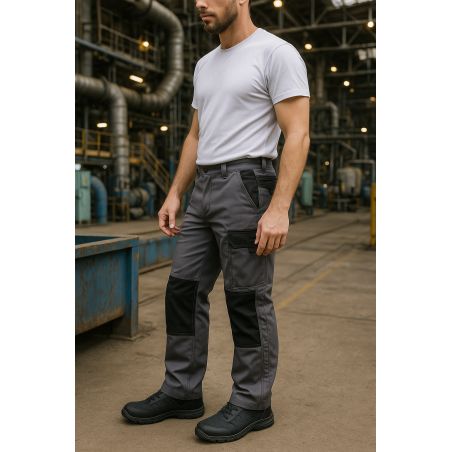 Pantalon de travail gris noir TYPHON PBV