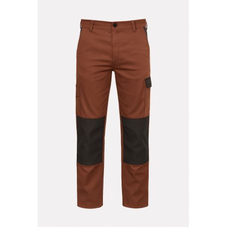 Pantalon de travail Chocolat Multi poches avec poches genouillères