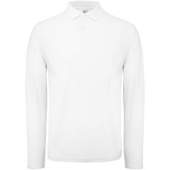 Polo homme manches longues white