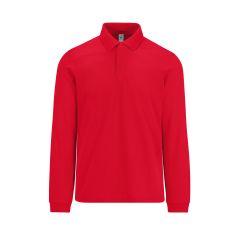 Polo homme manches longues red