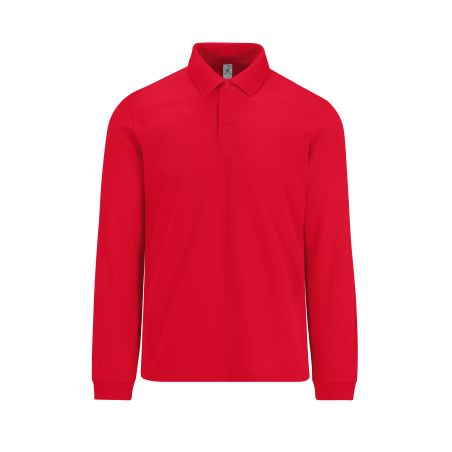 Polo homme manches longues red