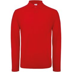 Polo homme manches longues red