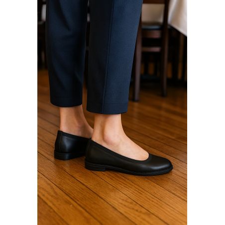 Ballerines professionnelles femme – Chaussures de travail serveuse, hôtesse, esthéticienne