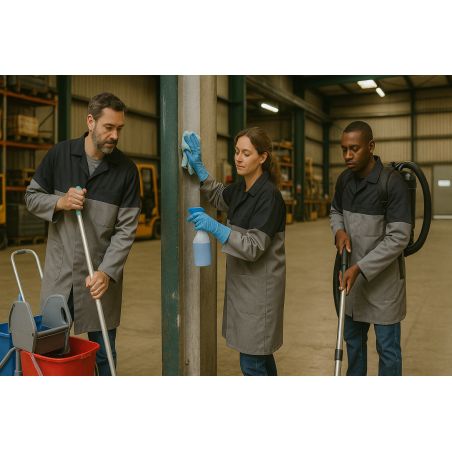 Blouse de travail industrie grise Noire