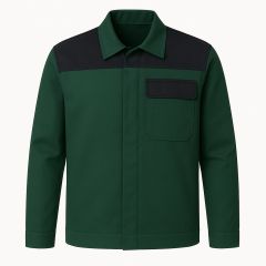 Veste de travail Vert manches longues fermture glissière