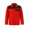 Veste de travail coloris Rouge empicement noir