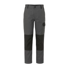 Pantalon de travail Gris et noir Multi poches avec poches genouillères