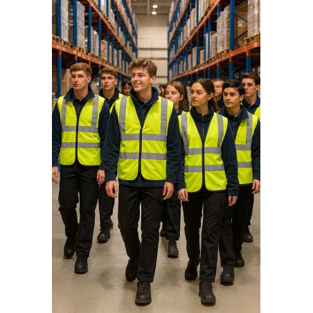 Pantalon de travail uni noir couture renforcée