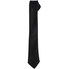 Cravate fine 100% polyester noir