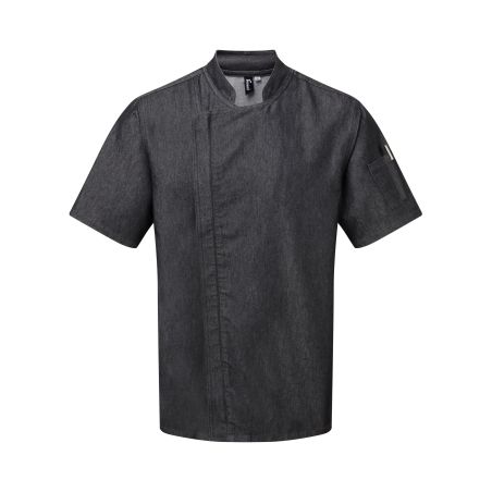 Veste chef cuisinier Indigo Black Denim L