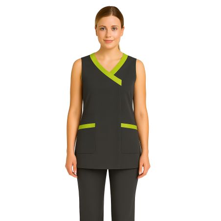 Tablier chasuble Moderde Gris et Vert