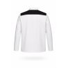 Veste de cuisine manches longues blanc noir