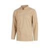 Veste de cuisine manches longues beige fermeture pressions