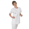 Blouse medicale courte Blanche col rond