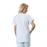 Blouse medicale courte Blanche col rond