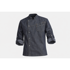 Veste de boucher professionnelle denim personnalisable