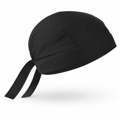 Toque cuisine pirate bandana noire