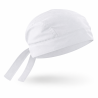 Toque cuisine pirate bandana blanche