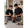 Veste de Cuisine Noire Manches courtes