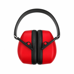 Casque antibruit rouge et...