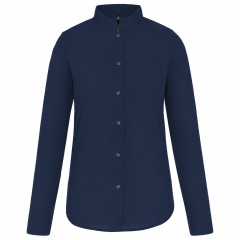 Chemise Col Mao Femme Navy...