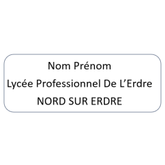 Broderie Nom Prénom + Lycée...
