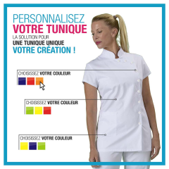 Tunique médicale bcol mao a personnaliser