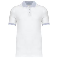 Polo piqué bicolore homme...