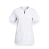Tunique médicale amériacine Blanche infirmiere aide soignante — photo packshot produit sur fond blanc