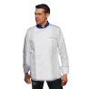 Veste cuisine bi matière cool max Blanche et Bleu