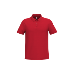 Polo rouge manches courtes...