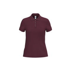 Polo Piqué Femme Bordeaux...