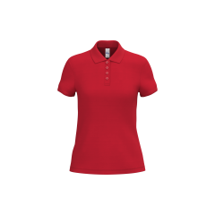 Polo Piqué Femme Rouge 200...