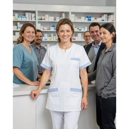 Marinière médicale Helene — mise en situation : Pharmacie, Équipe