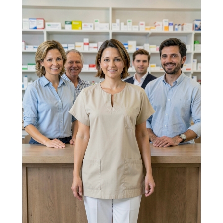 Marinière médicale Helene — mise en situation : Pharmacie, Équipe
