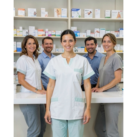 Marinière médicale Helene — mise en situation : Pharmacie, Équipe
